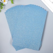 Foamiran glitter 4 hobby 2 mm art, central blue, 20x30 cm