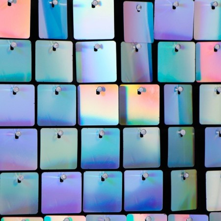 Panel with sequins for the photo zone 30*30cm, silver with a holography effect-2