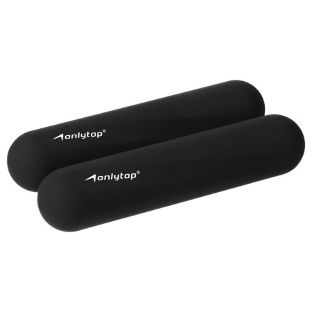 ONLYTOP dumbbells for universal burden, 2 pcs., 2 kg, black color
