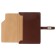 Organizer on the rings of A6+, 80 sheets, leatherette, with a stream, a line, with a handle, in a gift box, brown