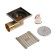 Gag Aflorn AF20610C-10, D = 50 mm, horizontal, 100x100 mm, brass, antique bronze
