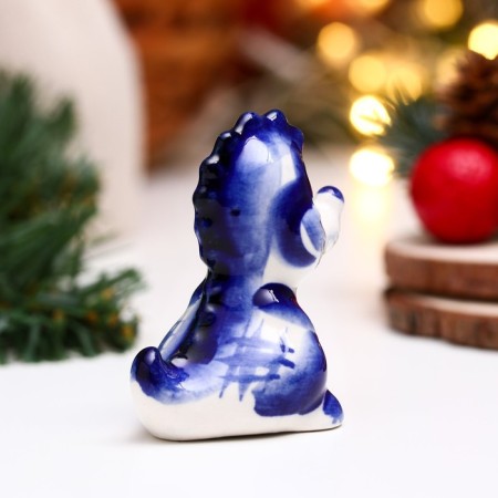 Souvenir "Dragon button" Gzhel, 5.7 cm-2