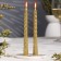 A set of candles of twisted, 1.5x 15 cm, 2 pieces, sparkle, gold