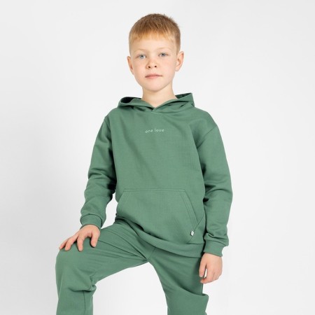 Hudy for the boy One Love Light, height 146 cm, green color