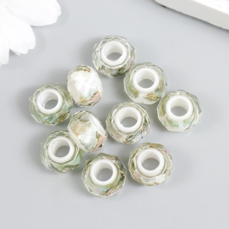 Busina for creativity plastic "Lill - pattern" 1.3x1.3x0.8 cm-2