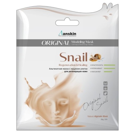 Alginate mask ANSKIN SNAIL MODELING MASK, with snail mucin, 25 g