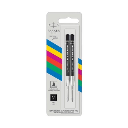 Set of rods 2pcs d/ballpoint pen Parker Quinkflow, Chern, Middle 1.0, Blister 2166543