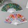Fan plastic, textiles "Eastern ornament" MIX 23 cm