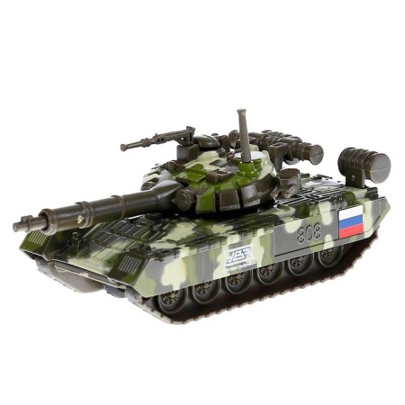 Metal machine “T-90 tank” 12 cm, mobile parts, inertial