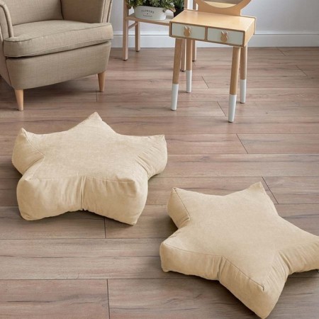 Decorative pillow "Starc", size 65x65x20 cm, cream color-3