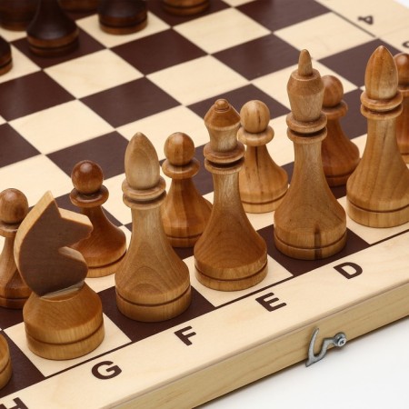Chess Wooden Grandmaster, tournament 43 x 43 cm, King H-10.6 cm, pawn H-5.6 cm-3