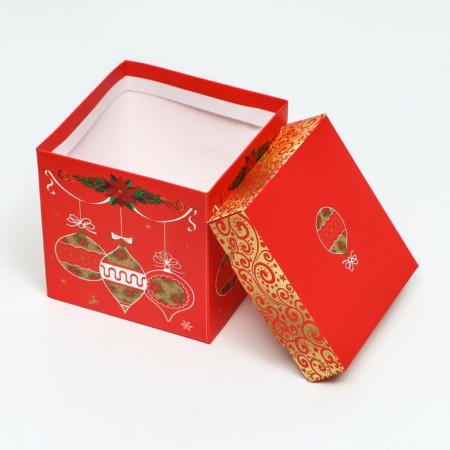 Self -assembly box "Christmas tree toys" 10 x 10 x 10 cm-3