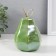 Souvenir ceramics, metal "Green pear with faces, with a twig" 10x10x16 cm