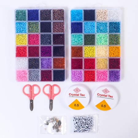 Set for creating jewelry, 48 colors, fishing line, accessories, charm-8