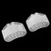 Half -slips for shoes, on a cuff, breathing, silicone, 5.5 × 7 cm, pair, white color