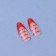 Love overhead nails, 24 pcs, with adhesive plates, almond shape, pink/red color