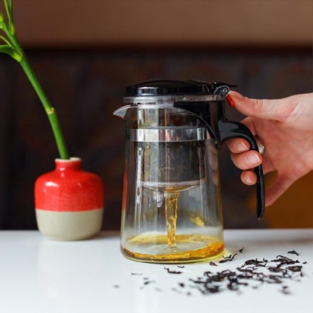 Glass teapot Magistro "Mantana", 750 ml, with plastic sieve-11