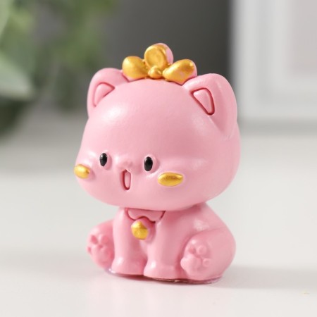 Polystone souvenir "A cat with a golden bell" mix 2x3x5 cm-5
