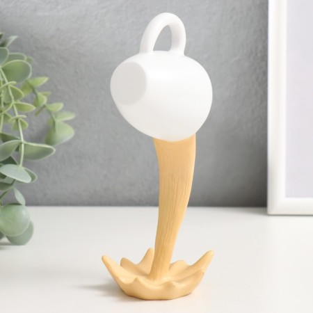 Polystone souvenir "White cup with milk - spray" 15x5x8 cm-2
