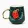 New Year! New Year's ceramic "gift" mug, 600 ml, green color