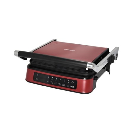 Electric grill Oursson EG2035S/DC, 2000 watts, anti -stick coating, dark cherry-2