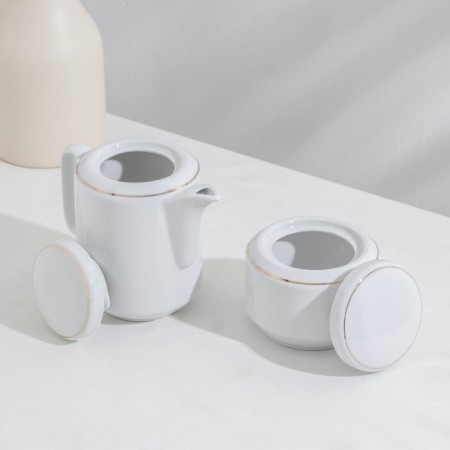 Tea Comfort Service, 14 items: kettle 500 ml, 6 cups 220 ml, 6 saucer d = 14 sm, sugarpiece 285 ml-4