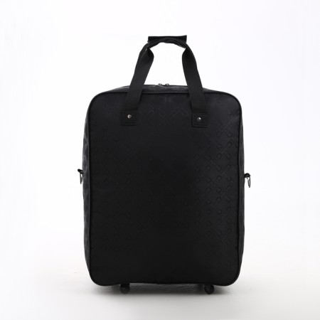 Road bag on wheels, lightning department, 3 outer pockets, long belt, black color-1