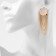 Earrings Assorted "Geometry" circle with a chain, color gold