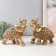 Souvenir Polystone "Elephant in the Golden Popon with Rhilizes" MIX 20x10x21 cm