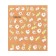 Nail stickers "White chamomile", voluminous, white/yellow color