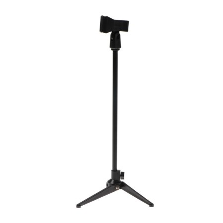 Telescopic tripod with a lamp holder, black, ritter