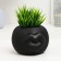 VAZA "Sponge", black, 1.2 l/14x10 cm