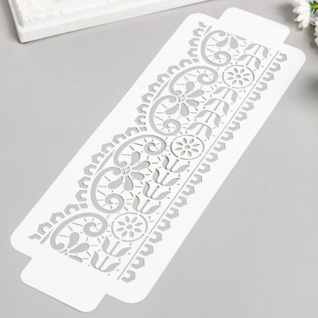 Tencil of border plastic "pattern" plastic, 11x32 cm-2