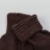 Women's gloves from Mongolian wool, chocolate color, size 17-19
