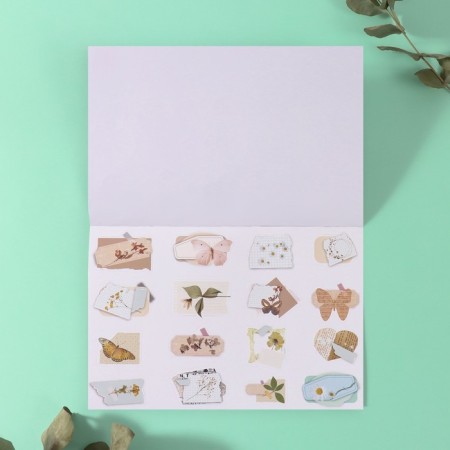 Stickers in the book "Classic and Watercolor" + 3 backgrounds 20.7x14.2 cm-8