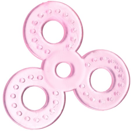 A set of silicone teethers “for the baby”, with a rattle, 3 pcs., I crush me-12