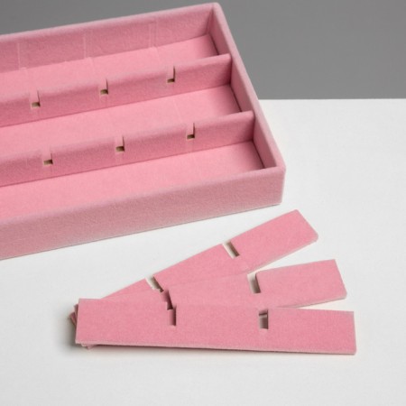 Steam for decorating 18 cells, phlock, 21 × 12.3 × 2.5 cm, pink color-3
