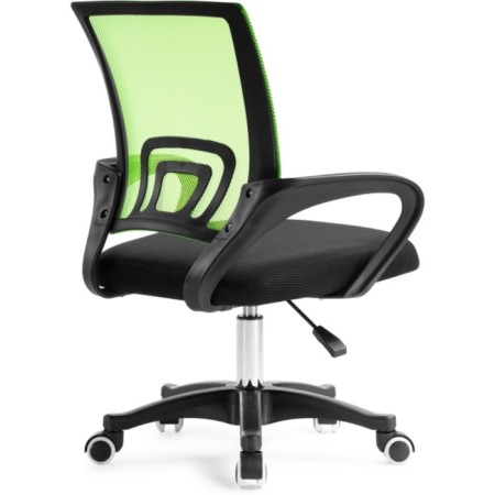 Computer chair Turin plastic/fabric, black/green mesh 60x55x82 cm-4