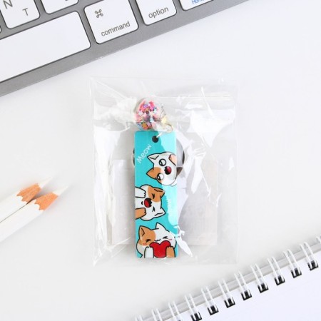 Acrylic key keychain, "Meow" plate, 8 x 2 cm-4