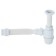 Siphon for washing Akvater, 1 1/2 "x 40 mm, small, without release, with corrugated 40x40/50 mm