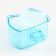 A bowl for birds with a mount to the rods 5x3.5 cm, blue