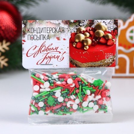 New Year. Confectionery Sprinking "New Year Mix No. 2", 20 g-1