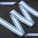 The gum is woven, soft, 35 mm, 4.5 ± 1 m, blue/white color
