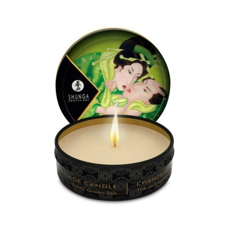Candle - aromaticoma for shunga massage "Exotic green tea", 30 ml-4