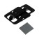 A phone stand, adjustable, folding, metal, rubber inserts, black