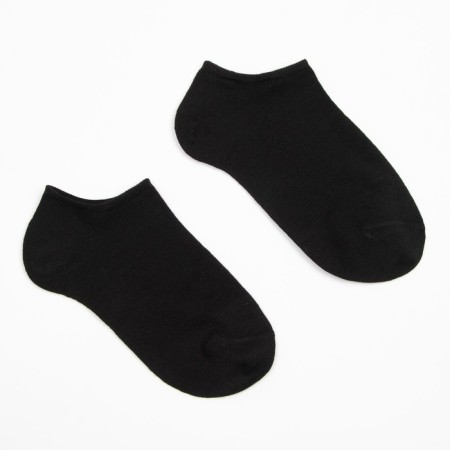 Women's socks "trackers", black color, size 23-25-1