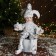 New Year's Jester "in an elegant suit" Music moves his head, 46 cm, white