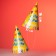 Paper cap “Happy Birthday”, candles and garlands, set of 6 pcs.