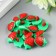 Buttons decorative plastic "Strawberry" (set 16 pcs) 1.5x1 cm