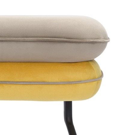 PEA PEA, 497 × 403 × 425 mm, velor, beige / yellow color-3
